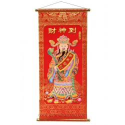 Rouleau chinois CAI SHEN Dieu de la Richesse