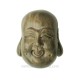Netsuke tête de Bouddha rieur en santal