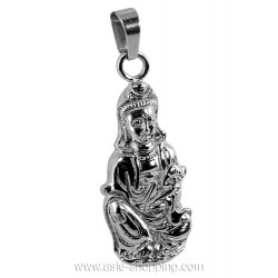 Pendentif Guan Yin en acier inox