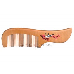 Peigne chinois en bois décoré