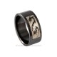 Bague dragon en acier