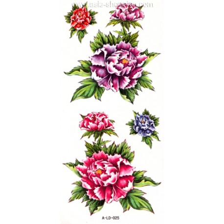 Tatouage pivoine temporaire