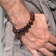 Bracelet bouddhiste en bois rouge