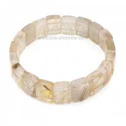 Bracelet en pierre quartz rutile