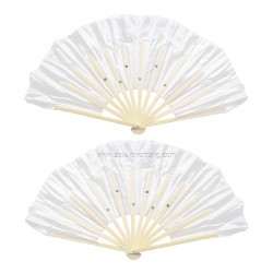 Eventail de danse enfant blanc x2