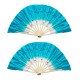 Eventail de danse enfant bleu x2