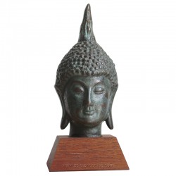 Tête de Bouddha en bronze