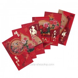 6 pochettes chinoises Li Shi